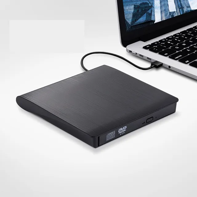 Leitor e gravador dvd/rw com transferência ótica, gravador e gravador slim para laptop e desktop, usb 3.0 de alta velocidade de transferência de dados