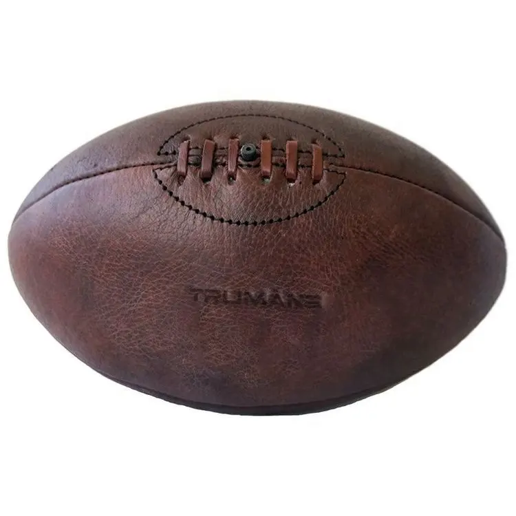 Rugby Retro Oude Stijl Klassiek Vintage Stijl Echt Lederen Retro Rugbybal Met De Hand Gemaakt Echt Lederen Wereldballen