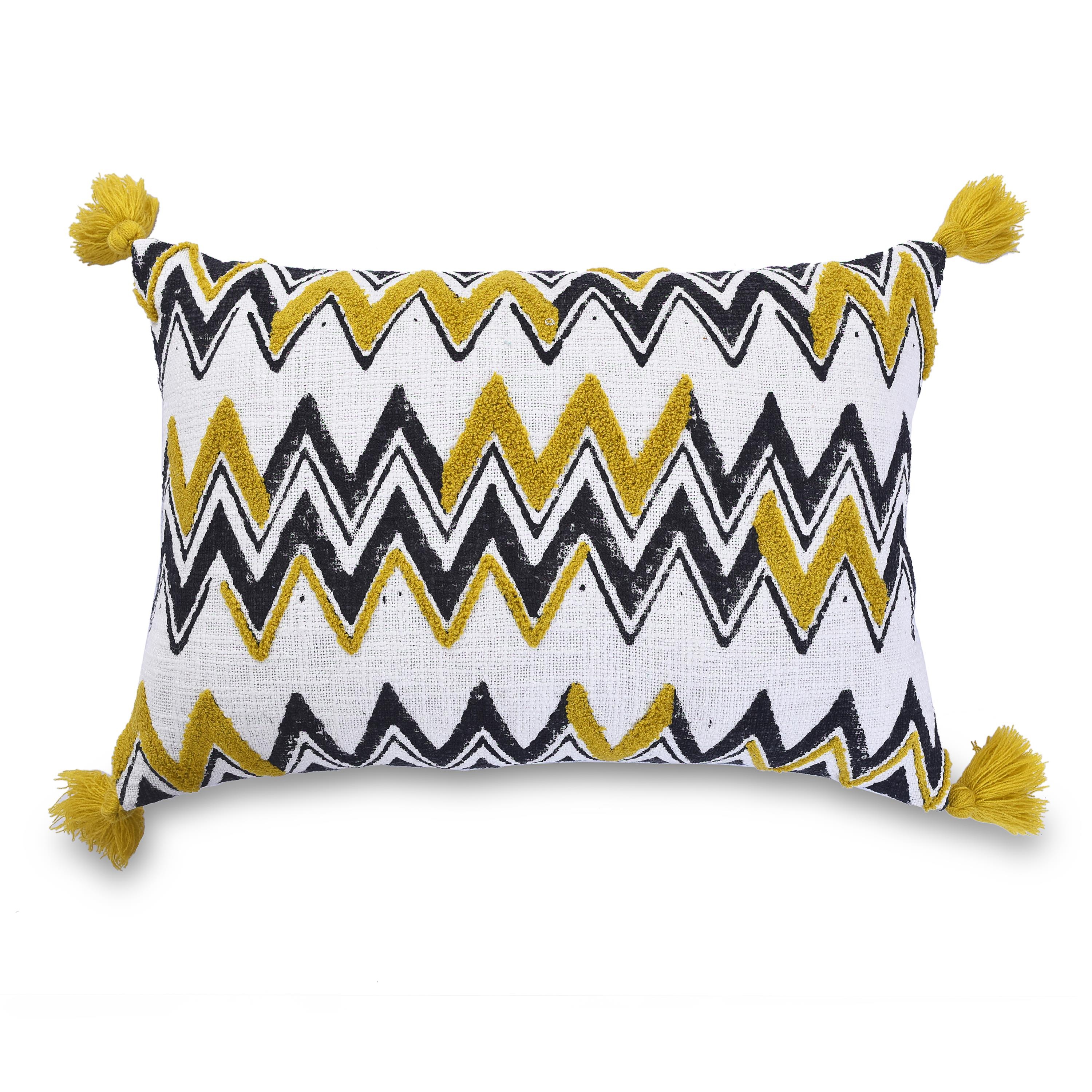 Mustard Yellow, White and Black