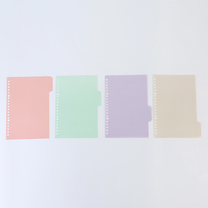 Juego de divisores de índice de PVC de colores clásicos para cuaderno espiral, separador de cuaderno escolar, página 20/26/30 agujeros, papelería A5B5A4 - Product Image 2