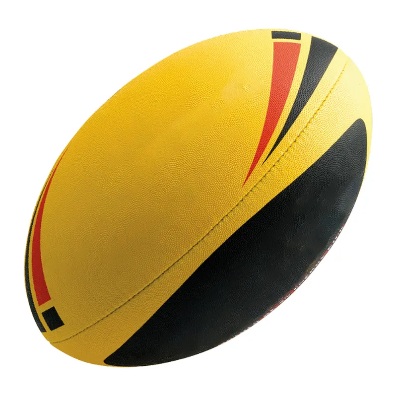 Мяч для регби, американский футбол, OEM, изготовление на заказ, низкая цена, рельефный мяч для регби с принтом на заказ, размер F9 от Canleo International