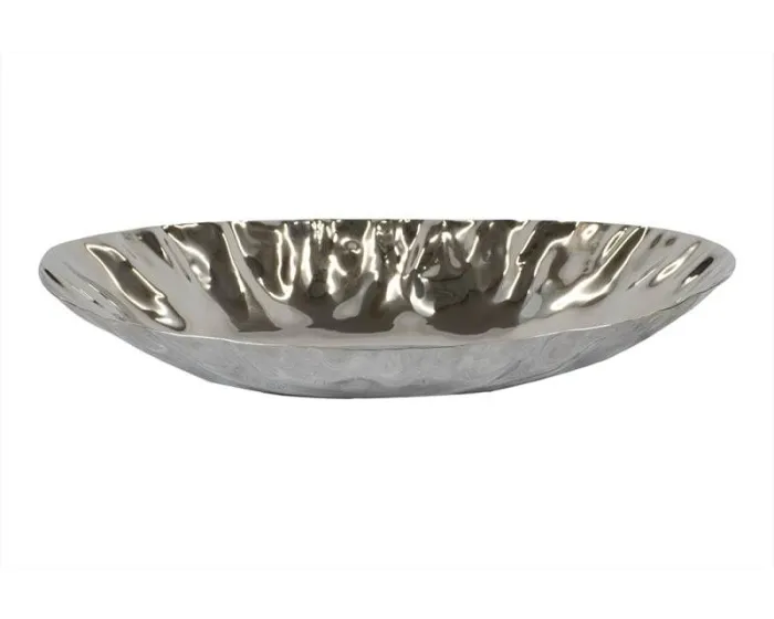 Nordic Silver Metal Fruit Servier schalen Edelstahl gehämmert Home Decor Dekorative Luxus Salat Rühr schüssel Teller & Geschirr