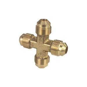 Forged Brass Bronze Cross Threaded Tee Male &amp; Female 4-<strong>Way</strong> Sanitary Coupling Pipe Flare Fittings <strong>Square</strong> Tube Connector Plumbing - Product Image 2