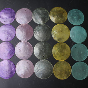 Conchiglie Capiz grezze indonesiane colori personalizzati, modelli personalizzati Capiz Shell Crafts - Product Image 1