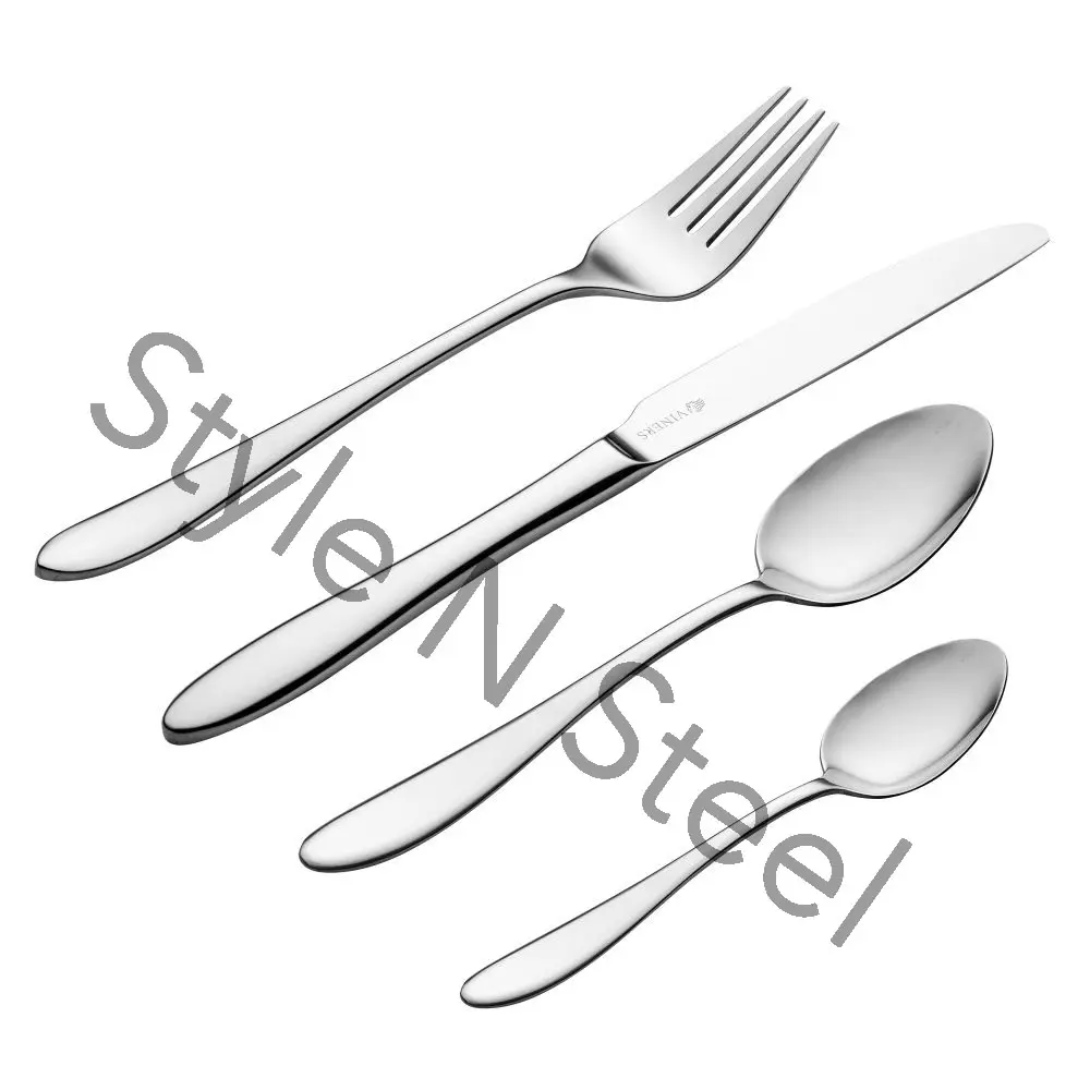 cutlery cheap prices Cutlery Set Luxury fancy stainless steel silverware silver dinner knife spoon fork set