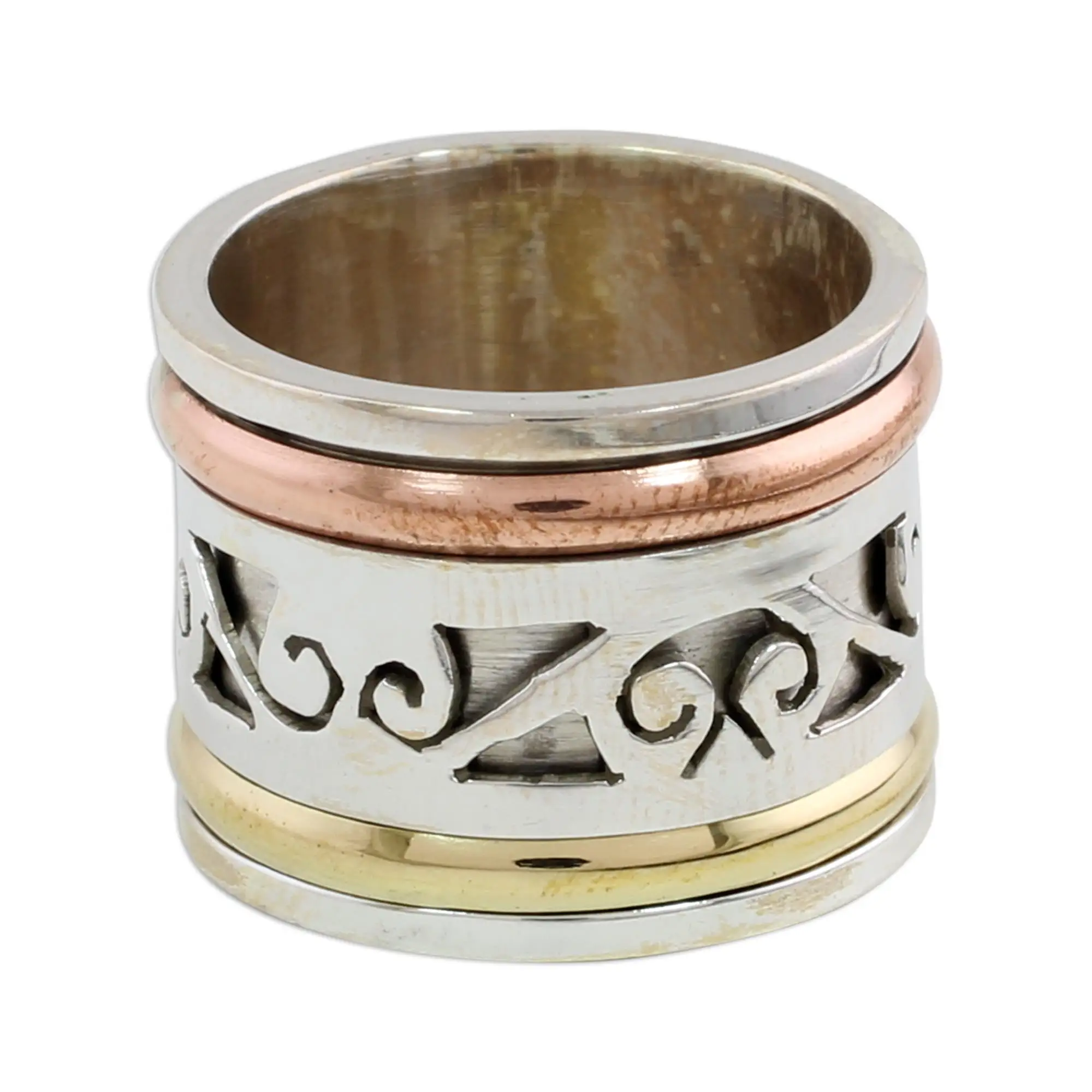 925 sterling silver spinner handmade anel fabricante e atacado da Índia