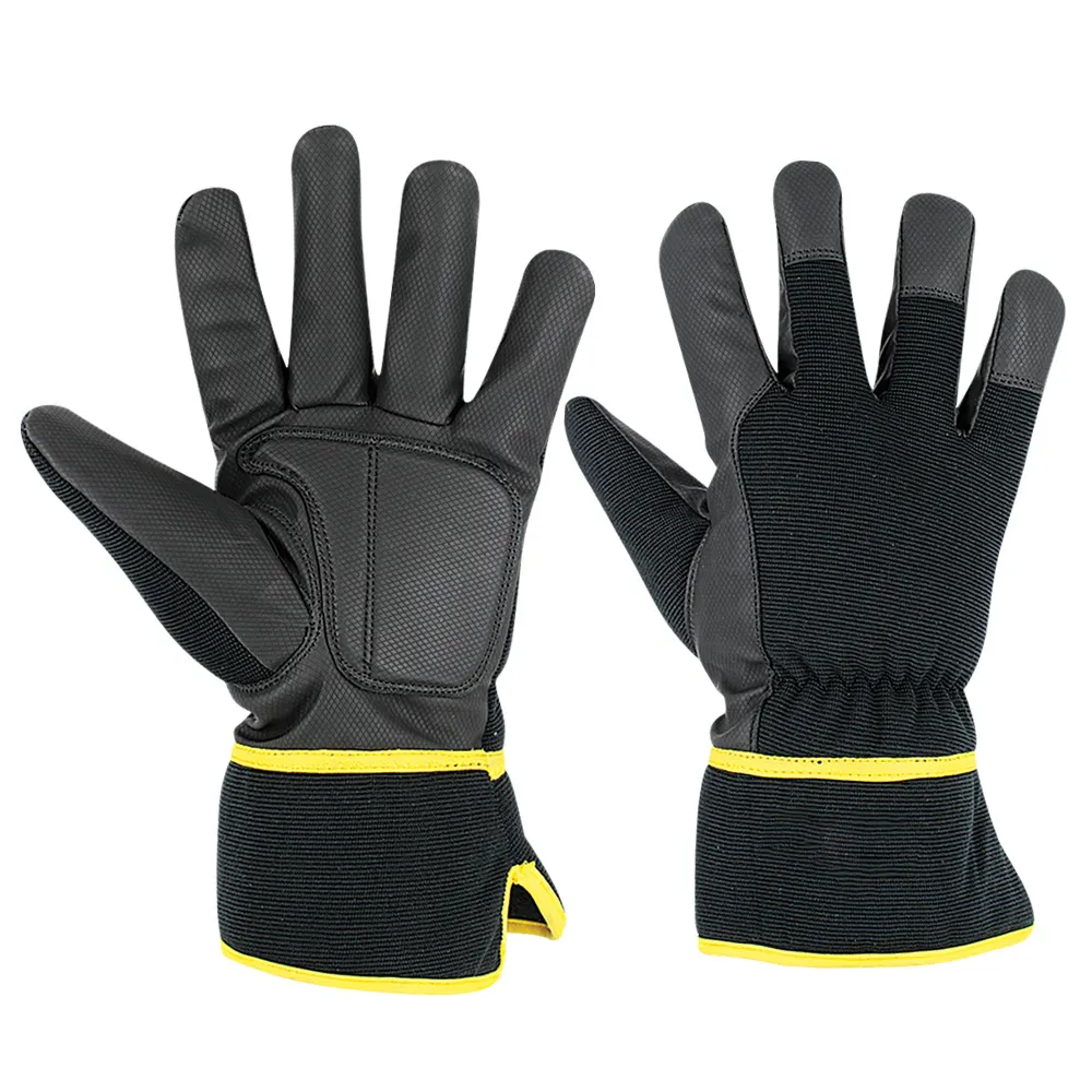 En iyi kalite özelleştirilmiş deri mekanik eldiven çalışma koruması için endüstriyel iş eldivenleri güvenlik