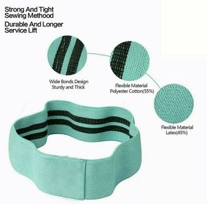 Conjunto de bandas de resistencia de círculo de gimnasio antideslizante altamente elástico Popular belleza trasero pierna cadera herramienta de ejercicio en cuclillas bandas de bucle de Fitness - Product Image 4