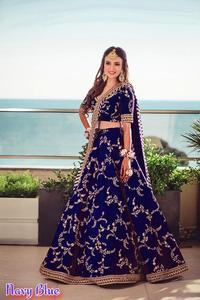 Parti giyim tasarımcısı Lahenga Choli dupatta işlemeli <span class=keywords><strong>lehanga</strong></span> toptan fiyat ile hindistan geleneksel giyim choli