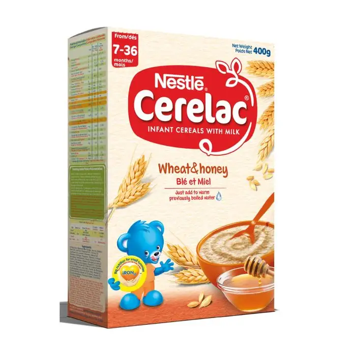 Детские злаки Nestle Cerelac с железом + пшеница и медом, 2021 г, 400 г