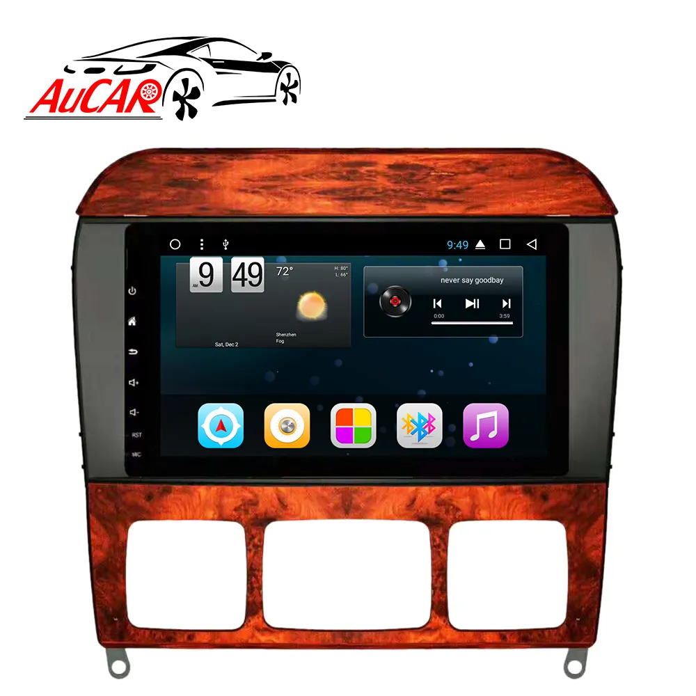 Aucar kit de multimídia automotivo, 8 ", android 10, dvd player, navegação gps, rádio, estéreo, para mercedes benz classe w220 cl, classe w215 1998-2005