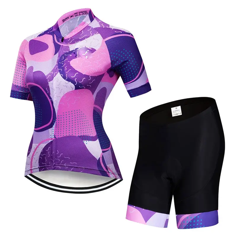 Ensemble de cyclisme pour femmes, uniformes de cyclisme, sur mesure, impression numérique, vêtements de cycliste