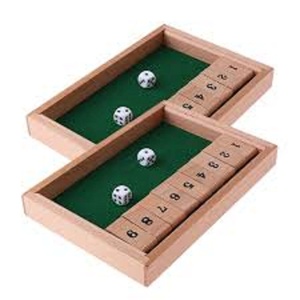 子供と大人のためのカスタマイズ可能な木制Shut the Boxボードゲームカラフルなデザインの教育玩具 - Product Image 1