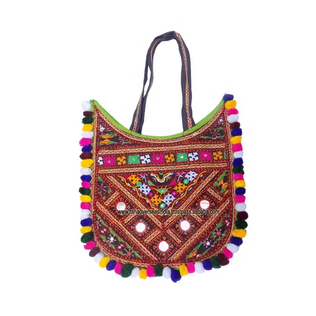 Bolso de hombro bordado para mujer y niña, elegante y tradicional, con doble correa