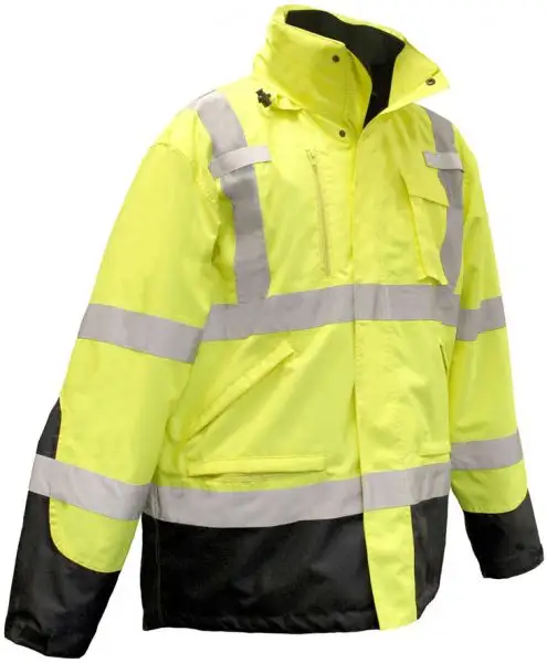 Sıcak satış Mens yüksek görünürlük yansıtıcı güvenlik kıyafeti güvenlik Polar Polar Hi Vis yansıtıcı güvenlik ceketi