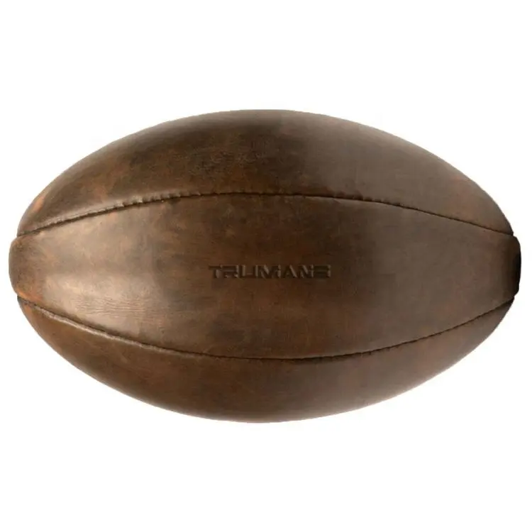 Дорогой корпоративный подарок-винтажный Ретро-футбольный мяч из натуральной кожи, мяч для регби, корпоративный подарок