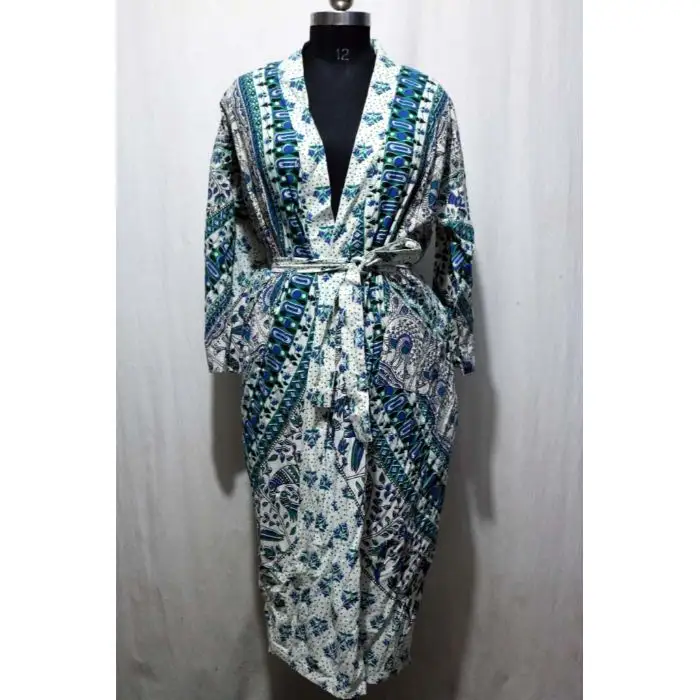 Long Kimono For Men Women Mandala Print Hippie Night Gown Bath Robe Cheap Pricing Open Front full sleeves Beach Wear Kimono