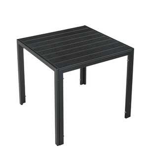 工厂指导户外桌子铝带4个座位塑料木材方桌 - Product Image 1