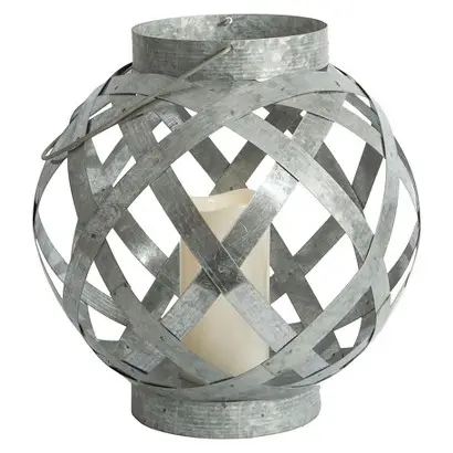 Portacandele rotondo galvanizzato delicato all'ingrosso della lanterna di natale portacandele rotondo della lanterna di alta qualità più venduto