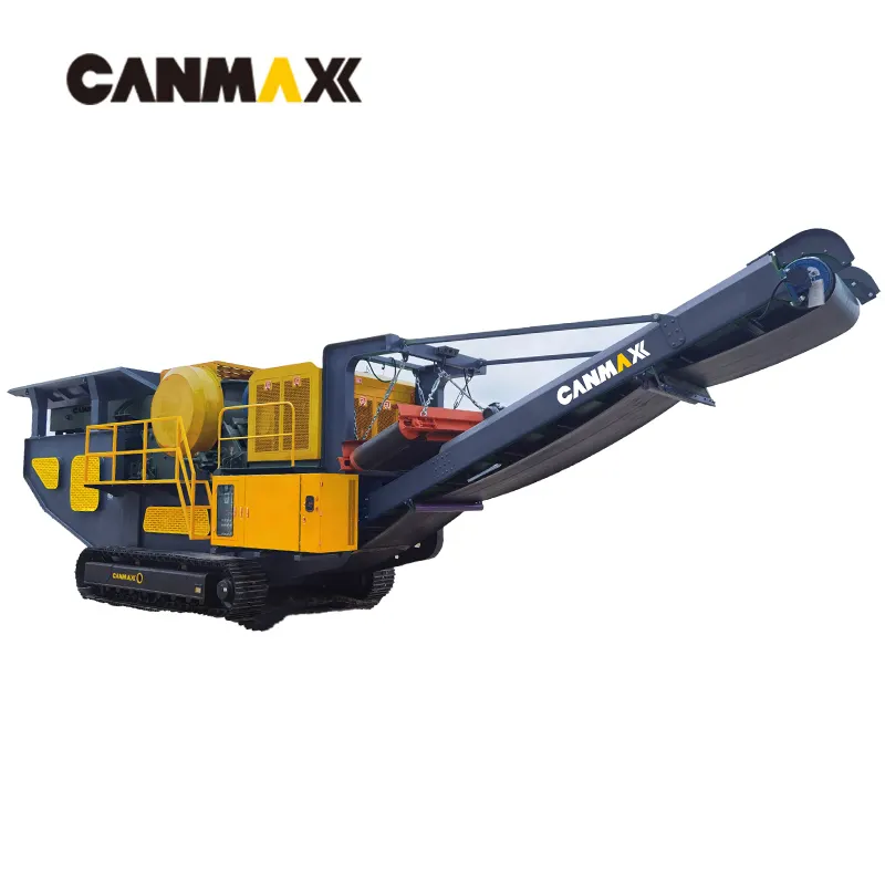 CANMAX di marca pista frantoio mobile per il minerale di cava Crawler mobile impianto di frantumazione di uscita 90-450t/h listino prezzi