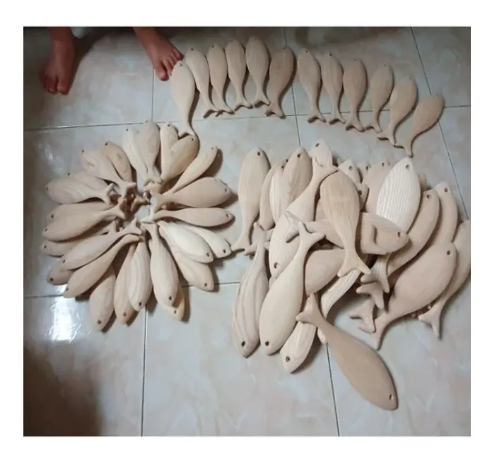 La expansión de los niños de colorida y creativa en peces de madera-vietnamita artesanía en alta calidad