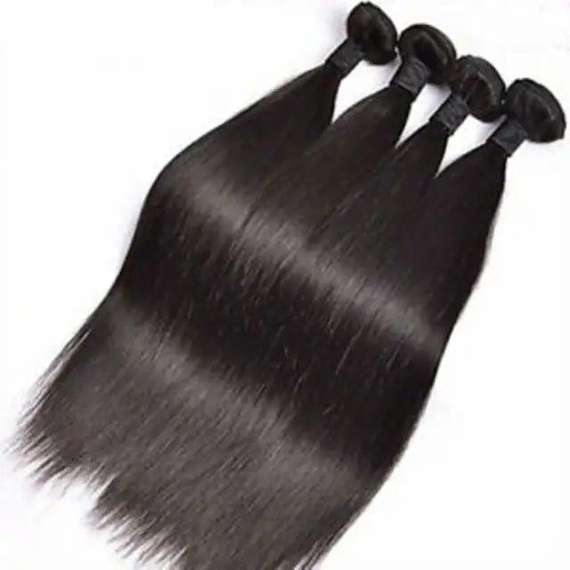 Extensão de cabelo brasileiro, amostra grátis de feixes de cabelo brasileiro 100% não processado, cabelo brasileiro da virgem do grau 9a