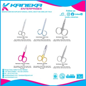 Professional Cosmetic Tools Custom Logo Stainless Steel Embossed Handle Beauty Scissors Gold Plated Straight <strong>Fancy</strong> Curved <strong>Sharp</strong>