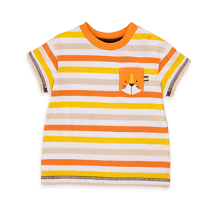 2020 Thiết Kế Bé Cậu Bé Quần Áo Thiết Lập Trẻ Mới Biết Đi Mùa Hè Động Vật Tiger Quần Phim Hoạt Hình 100% Cotton In Hải Quân OEM - Product Image 6