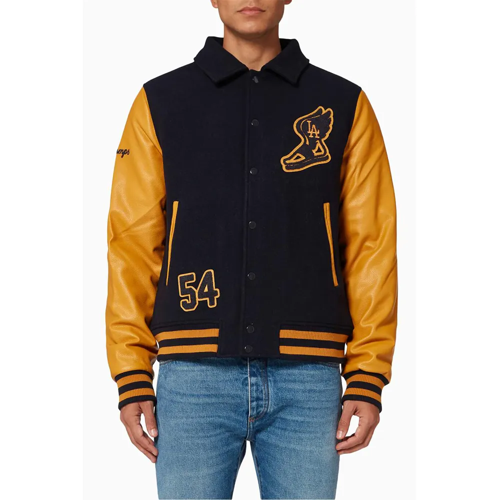 Mixed Varsity Bomber jacke aus wolle reichen Melton Stoff jacken Streetwear mit Tasche Custom ized Farbe und Logo Varsity Jacke