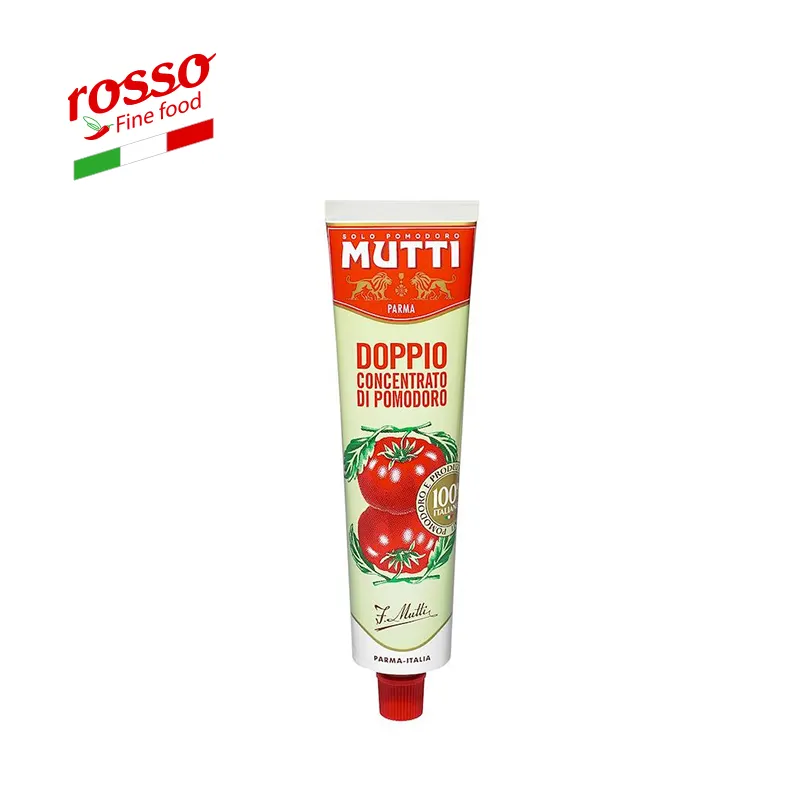 Mutti Conserve di Pomodoro in Doppio Tubo Concentrato 130 g solo Italiano pomodoro Made in Italia Italia