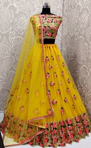 2022結婚式や特別な機会のためのデザイナーlehenga女性オンラインショッピングウェディングドレススラット、インド - Product Image 5