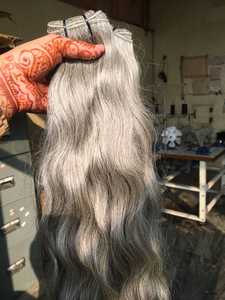 เกลือ N พริกไทยต่อผมสีเทาธรรมชาติต่อผมมนุษย์สีเงินผู้ขายผมธรรมชาติ - Product Image 3