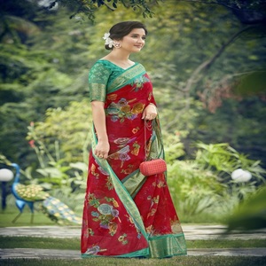 <strong>DESIGNER</strong> ORGANZA SILK SAREE - Product Image 3