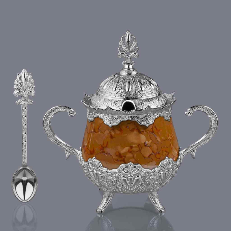 Orange with Silver