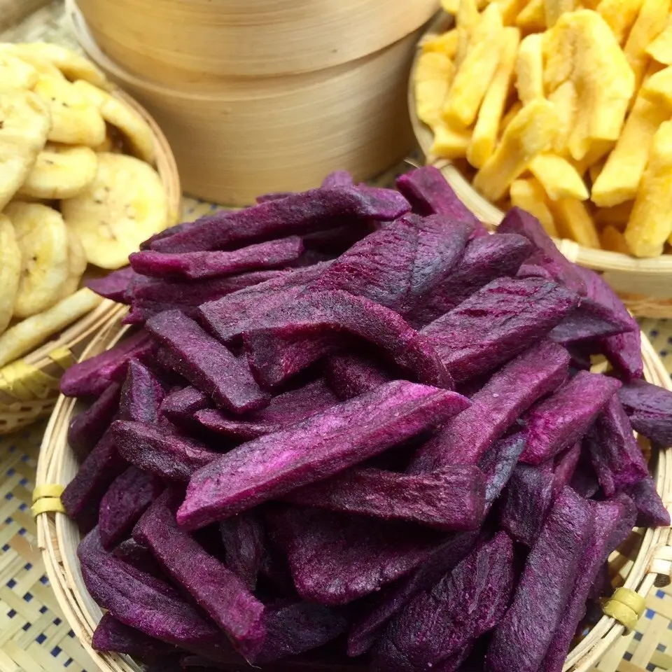 הזול ביותר מחיר מיובש מעורב ירקות-בטטה שבבי, טארו שבבי עם ירקות שמן מווייטנאם