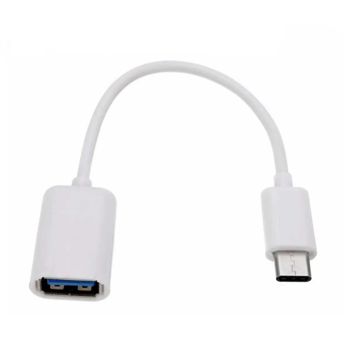 Câble USB Type C OTG femelle, adaptateur, connecteur dateur, Type C mâle à femelle, blanc