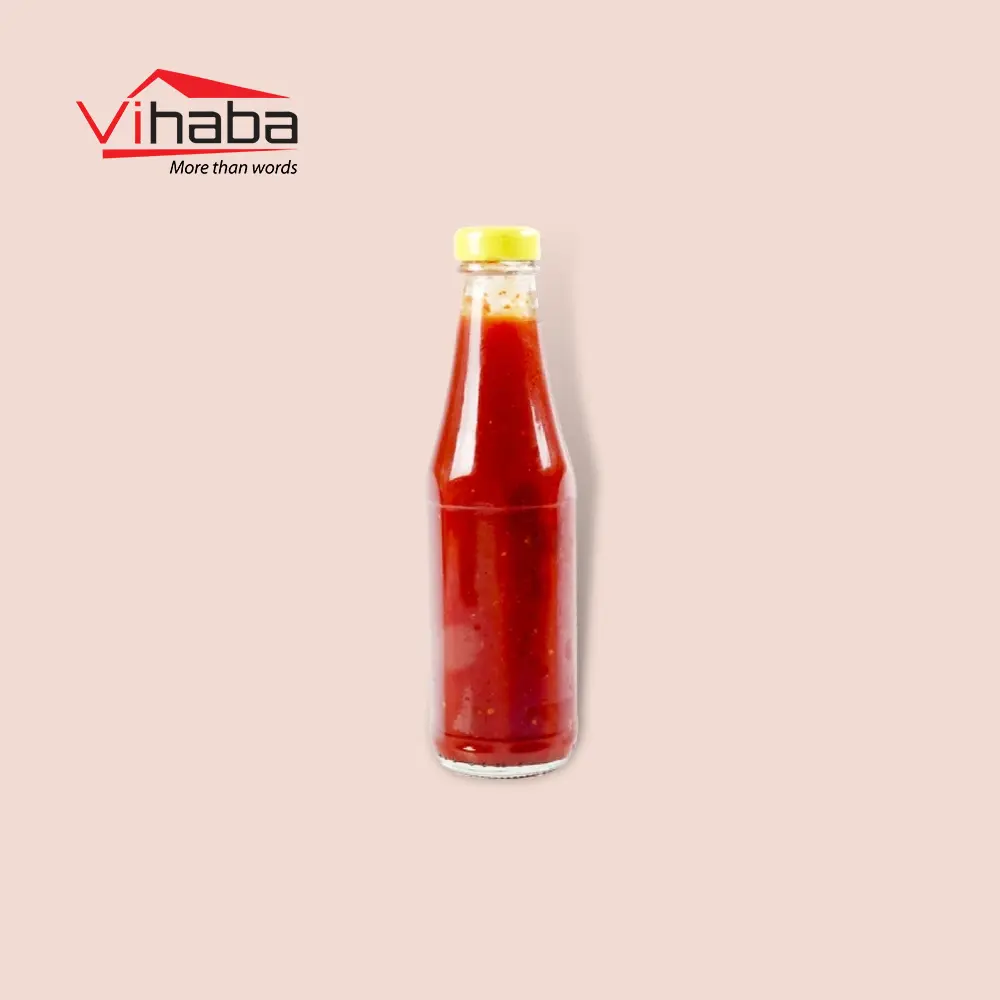 वियतनाम में किए गए उत्पादों मिर्च सॉस की बोतल प्लास्टिक पिज्जा सॉस चिकन पाउडर मसाला कांच की बोतल गर्म सॉस