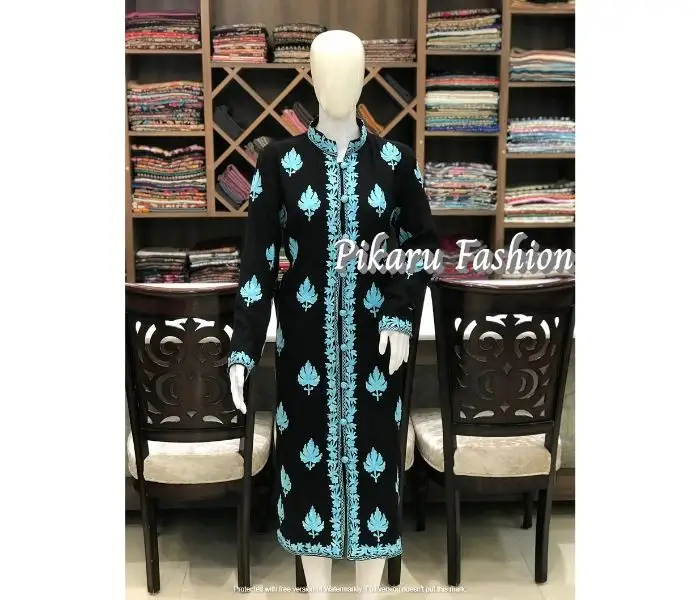 Superbe manteau brodé turc à manches longues pour femmes, robe de plage, Kaftan indien