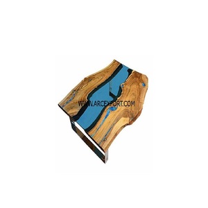 仿古新设计装饰最佳品质奢华多色装饰新设计矩形环氧桌 - Product Image 1