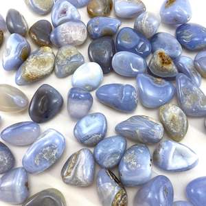 BLUE LACE <strong>AGATE</strong> TUMBLED STONES/ NATURAL POLISHED BLUE LACE <strong>AGATE</strong> TUMBLES / BEAUTIFUL LACE <strong>AGATE</strong> TUMBLES - Product Image 3