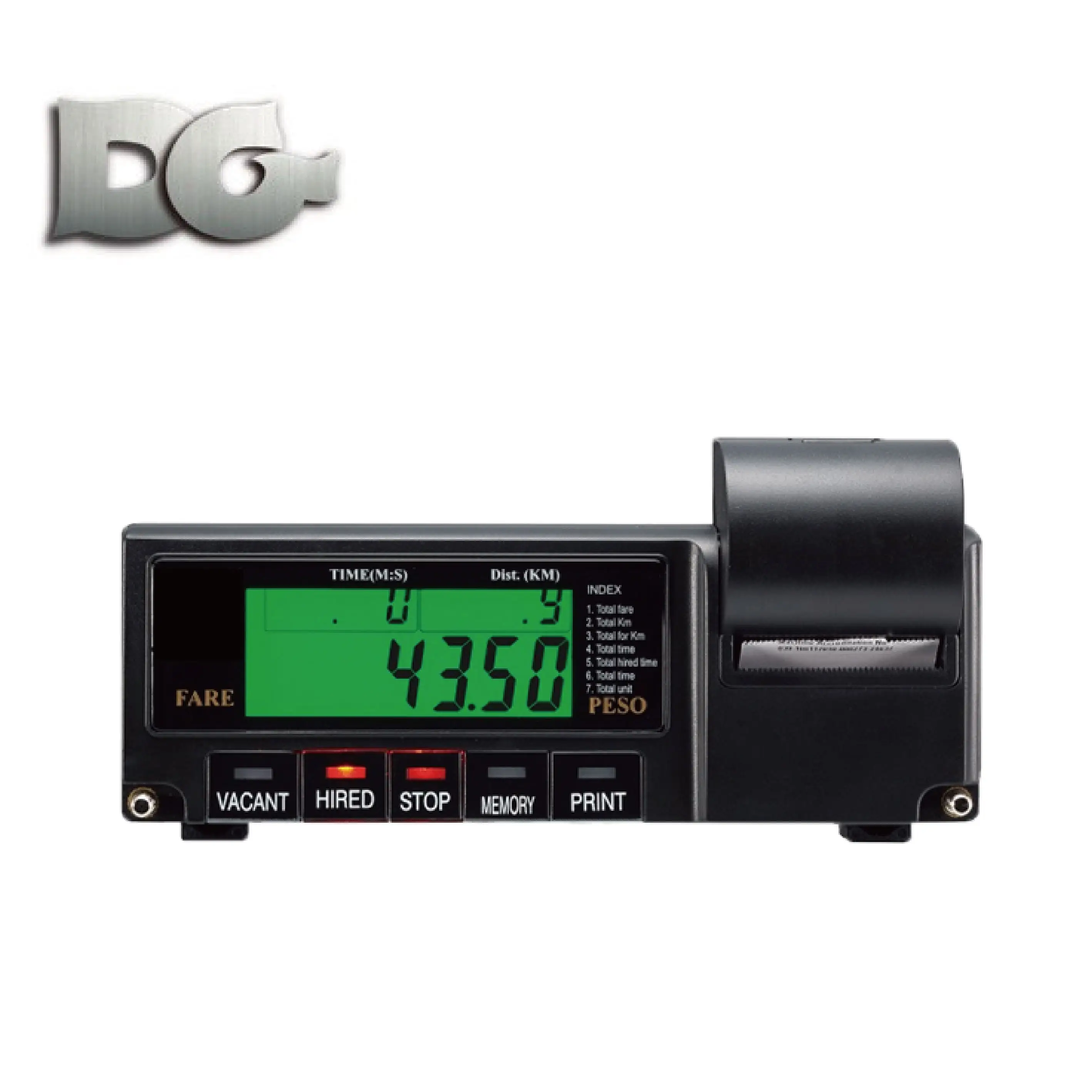 Smart taximeter with gps function led lcd printer