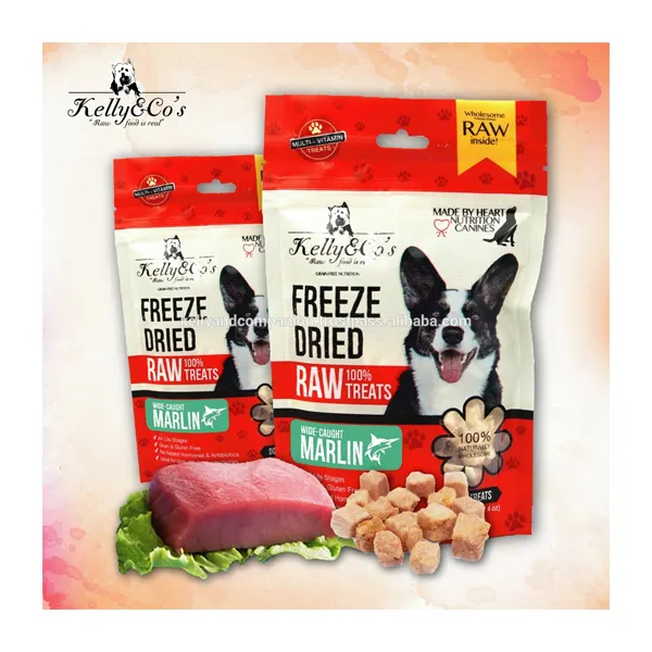 Freeze-Dried Kelly & Co's Marlin Azul Pet Food Trata Natural Nutrição Proteína de Alta Qualidade Estável Vida de Prateleira