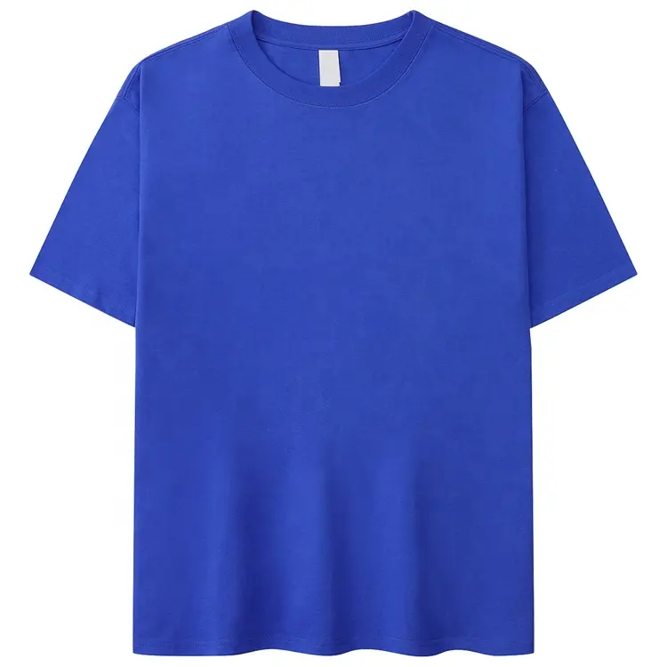 Coton Viscose Poids lourd Taille et couleur personnalisées Couleur du corps vierge Manches courtes O Cou T-shirts unisexe