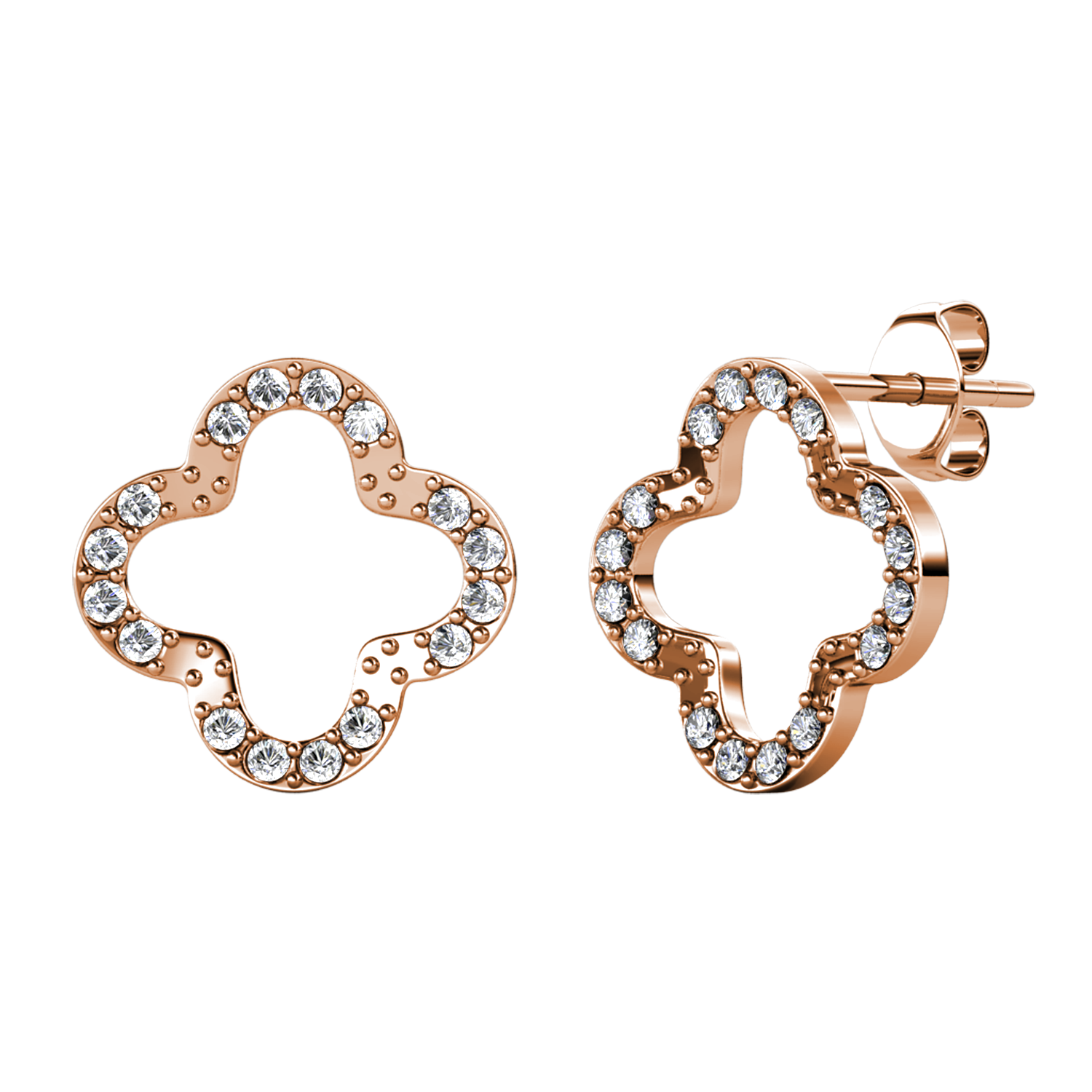 Laiton de qualité avec placage or rose 18 carats