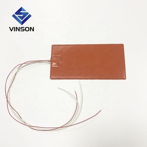 定制 <span class=keywords><strong>12v</strong></span> 120v 硅橡胶加热垫/垫/加热器与热敏电阻或恒温器