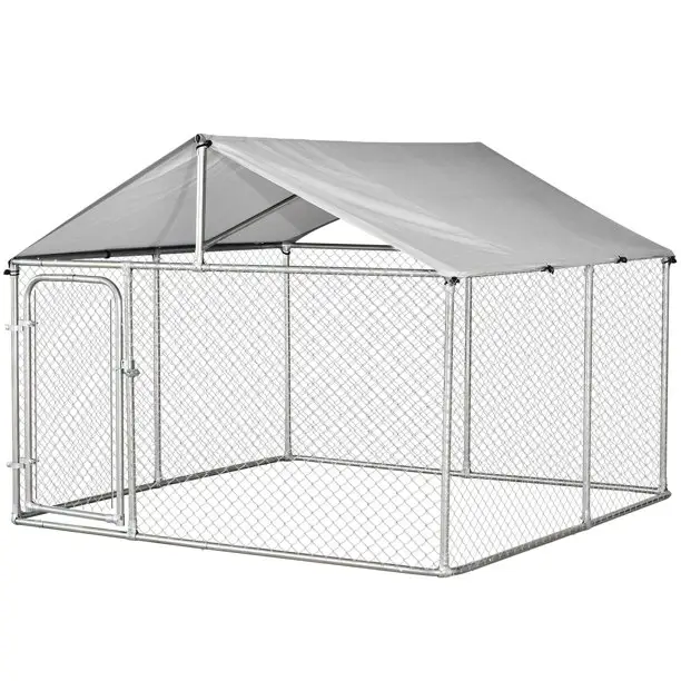 Grote Outdoor Hond Kennel Met Dak Afsluitbare Klink Systeem Pet Puppy Run Cage Huis