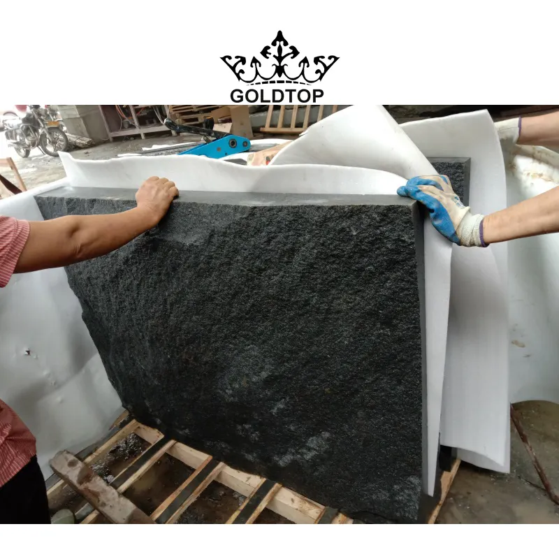 GOLDTOP OEM/ODM granito natural China nuevo Shandong Impala sésamo negro gris granito precio G654 azulejo de granito dividido Natural