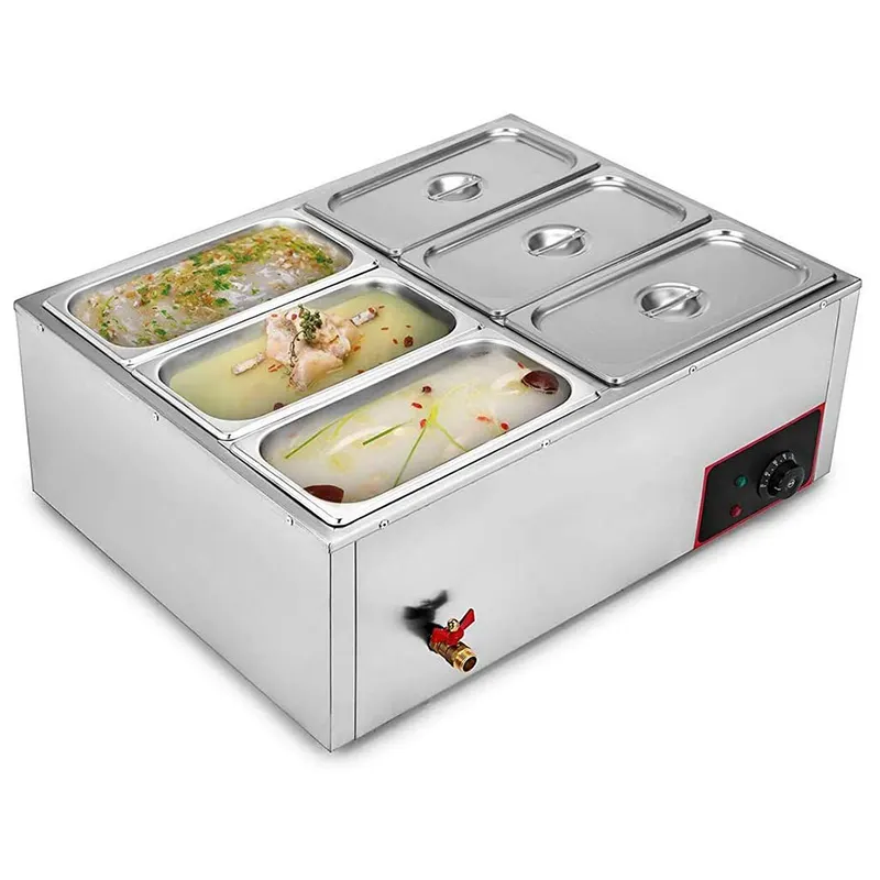 Restaurant Equipment Intelligent Temperature Control Food Warmer Electric Buffet Bain Marie With Gn Pan