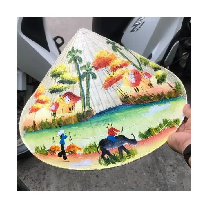 Cappelli da festa conici prezzo economico cappello di foglia di palma di paglia non la dal Vietnam unico (84587176063 Whatsapp) 99 dati d'oro