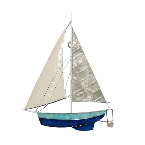 Металлический Настенный декор с парусной лодкой